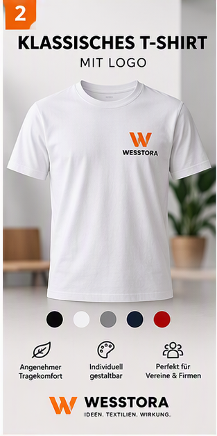 Klassisches T-Shirt mit Logo – Bild 2